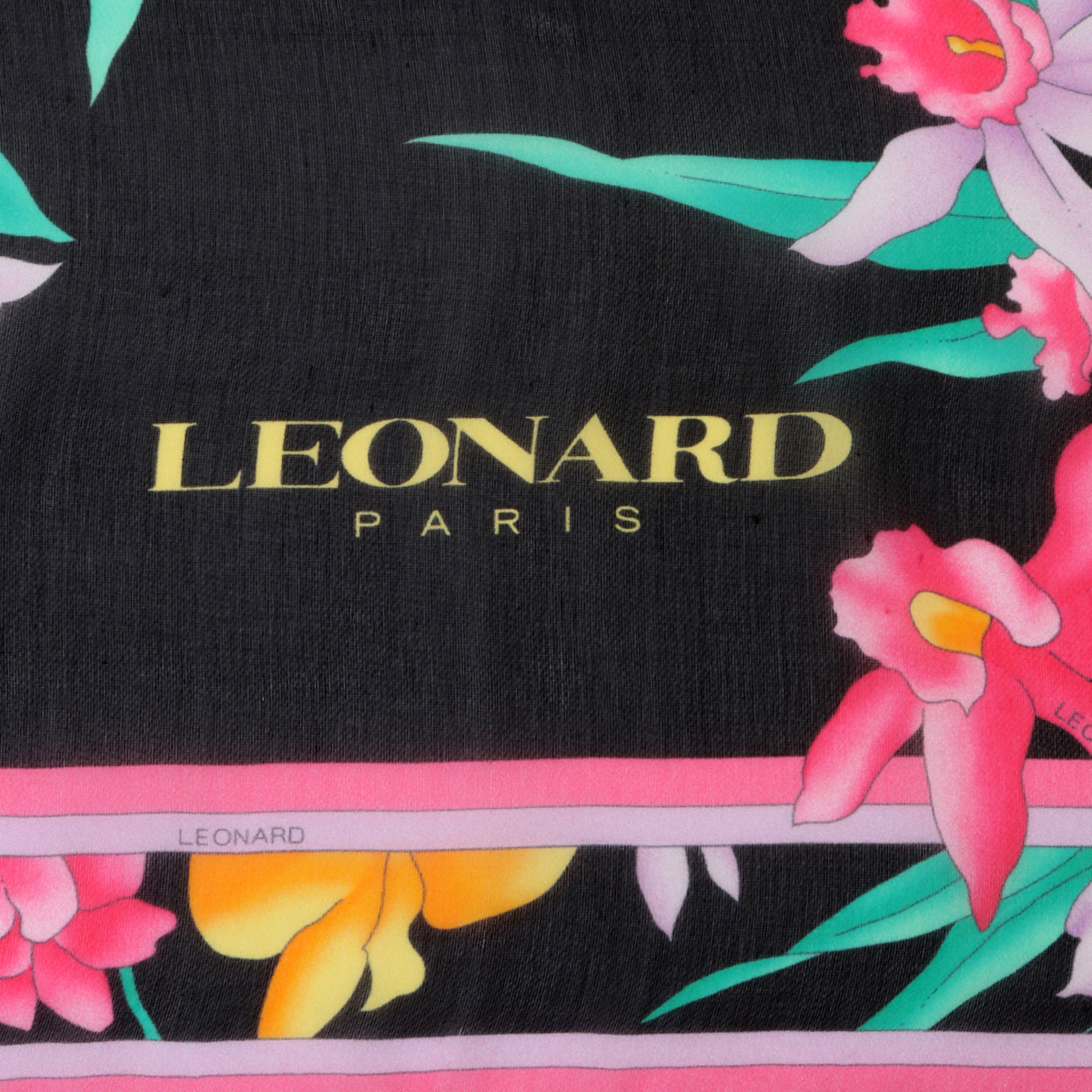 未使用] LEONARD PARIS レオナール スカーフ イタリア製-