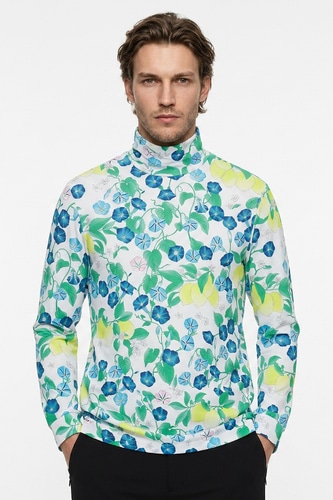 JS 【HOMME】モックネックロングスリーブシャツ